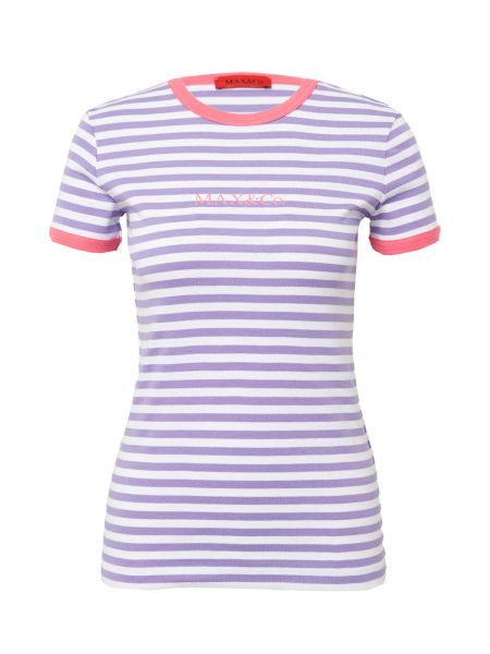 MAX&Co. Tričko 'ORARIO'  fialová / svetloružová / biela