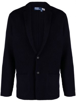 Cardigan brodé en tricot Polo Ralph Lauren bleu