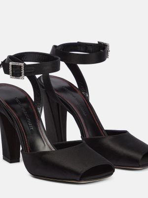 Sandály na podpatku Victoria Beckham - Černá