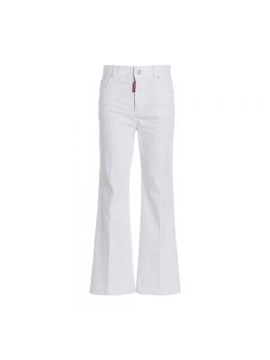 Spodnie klasyczne Dsquared2 białe