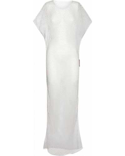 Бавовняне плаття максі довге Dsquared2, біле