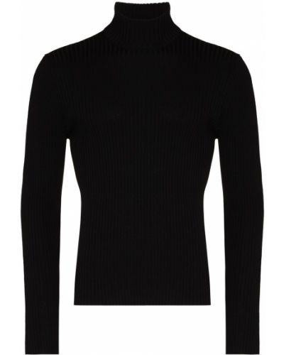 Jersey de cuello vuelto de tela jersey Sunflower negro