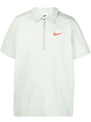 Brodert poloskjorte Nike grønn