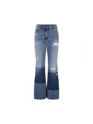 Niebieskie proste jeansy Moncler