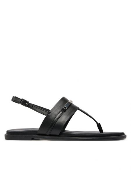 Sandály bez podpatku Calvin Klein černé