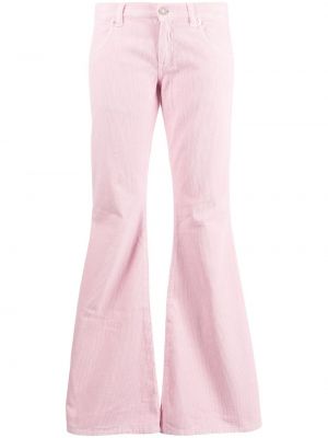 Pantaloni de catifea cord Erl roz