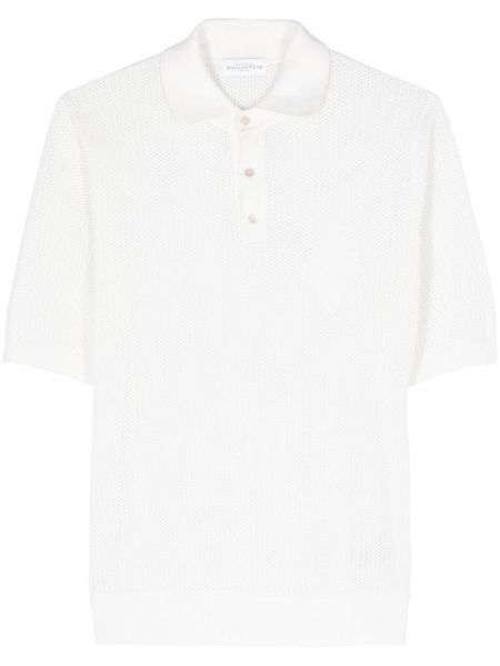 Памучна поло тениска Ballantyne бяло