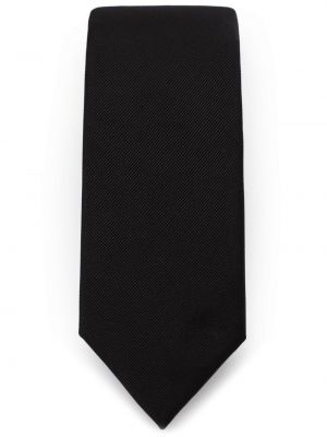Cravate brodée en soie Dolce & Gabbana noir