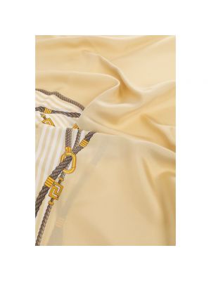 Bufanda de seda Versace beige
