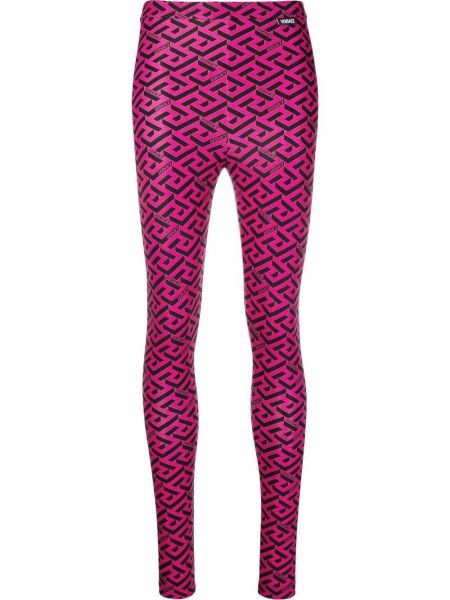 Trykt stretch bukser Versace rosa