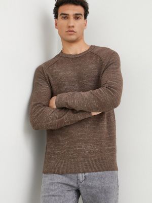 Pamučni pulover Gap smeđa