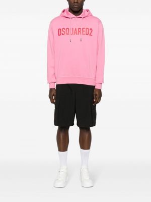 Kokvilnas kapučdžemperis Dsquared2 rozā