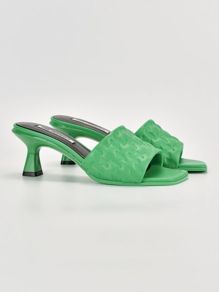 Кожаные сандалии без шнуровки Karl Lagerfeld зеленые