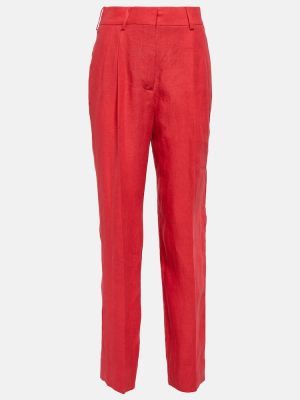 Rovné kalhoty Blazã© Milano červené