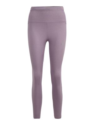 Jednofarebné šnurovacie teplákové nohavice skinny fit Asics - fialová