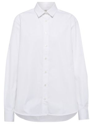 Camicia di cotone Toteme bianco