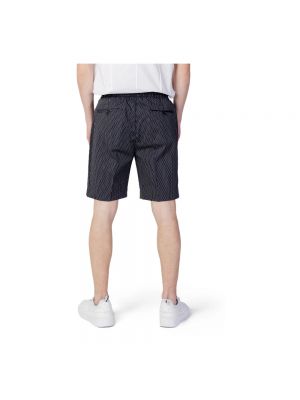 Pantalones cortos con cordones de algodón con estampado Antony Morato negro