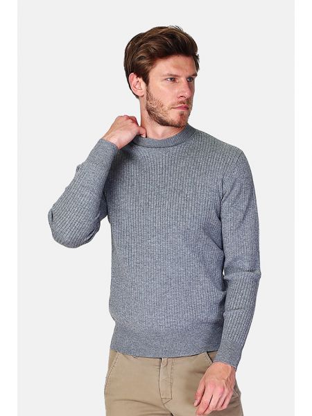 Пуловер William De Faye серый
