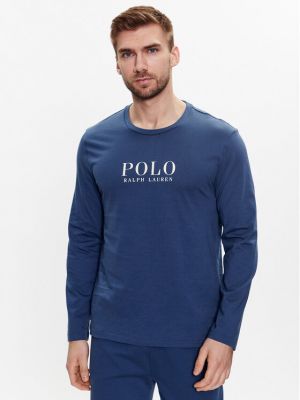 Polo majica z dolgimi rokavi Polo Ralph Lauren modra