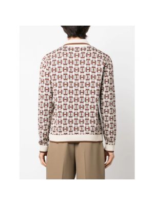 Camisa de algodón de punto de tejido jacquard Gucci