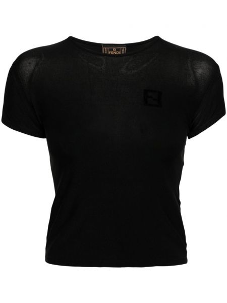 Marškinėliai Fendi Pre-owned juoda
