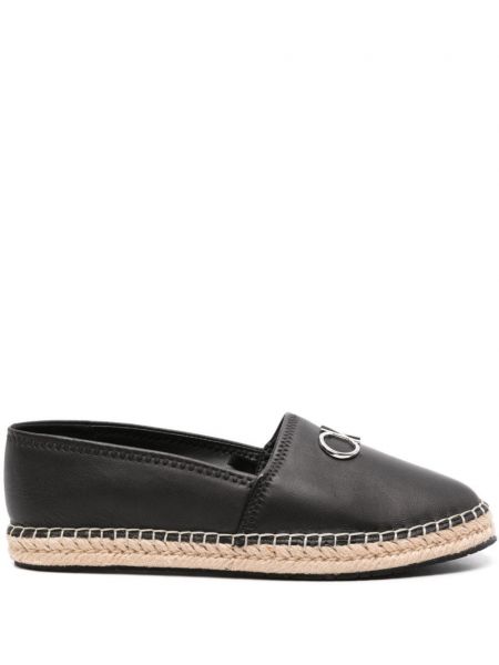 Læder espadrillos Calvin Klein sort