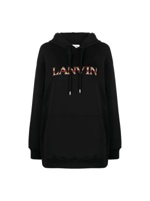 Bluza z kapturem oversize Lanvin czarna