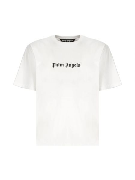 T-shirt aus baumwoll mit rundem ausschnitt Palm Angels weiß