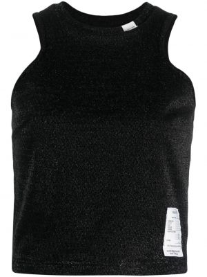Bavlněný tank top z nylonu bez rukávů Maison Mihara Yasuhiro - černá