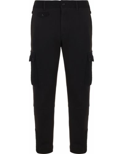 Шерстяные брюки карго Dolce &amp; Gabbana черные