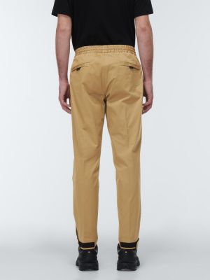 Bavlněné kalhoty Moncler béžové