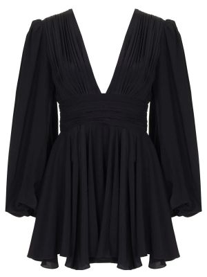 Шелковое коктейльное платье Yvon черное