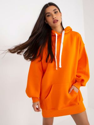 Mikina s kapucňou Fashionhunters oranžová