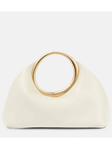 Δερμάτινη τσάντα shopper Jacquemus λευκό