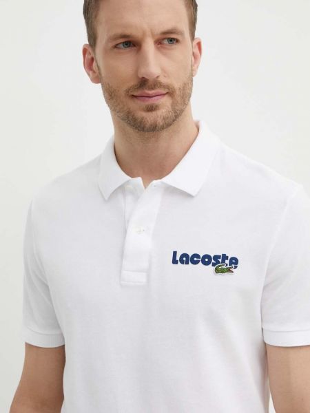 Pamučna polo majica Lacoste bijela