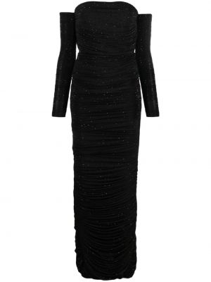 Μάξι φόρεμα ντραπέ Alex Perry μαύρο