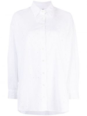 Hímzett ing nyomtatás Joshua Sanders fehér