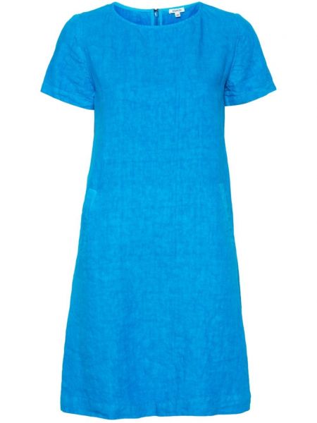 Ľanové mini šaty Aspesi modrá