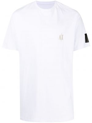 Brodert t-skjorte Armani Exchange hvit