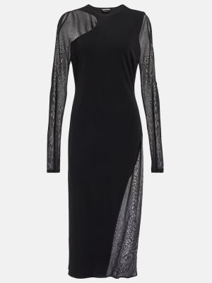 Μίντι φόρεμα από ζέρσεϋ Tom Ford μαύρο