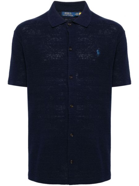 Poloshirt med knapper Polo Ralph Lauren blå