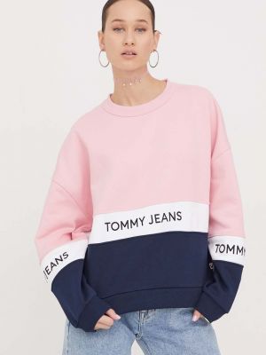 Суитчър с принт Tommy Jeans розово