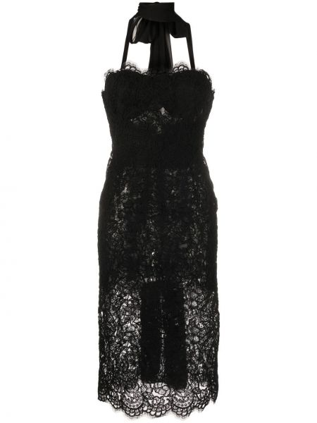 Вечерна рокля с дантела Ermanno Scervino черно