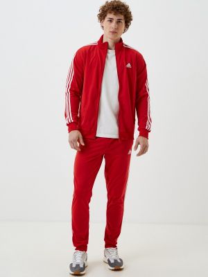Красный спортивный костюм Adidas