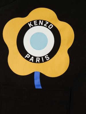 Džersis raštuotas medvilninis marškinėliai Kenzo Paris balta