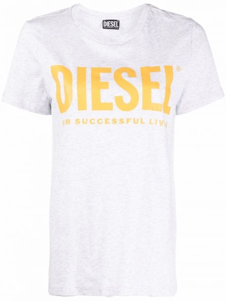 Camiseta con estampado Diesel gris