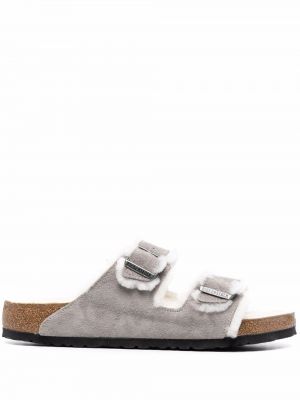 Semišové sandále Birkenstock sivá