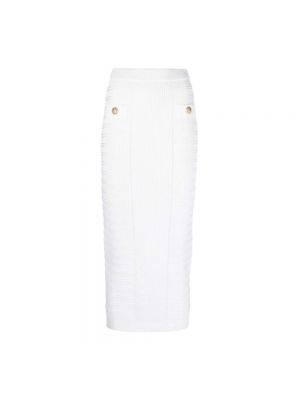 Spódnica midi Balmain biała