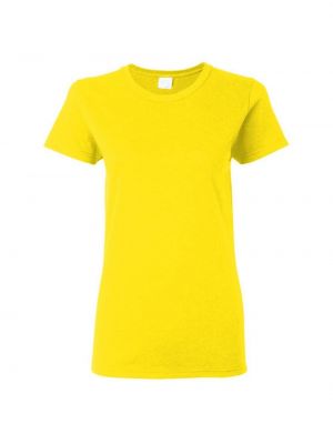 Хлопковая базовая футболка с коротким рукавом Gildan желтая