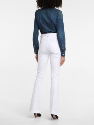 Skinny džíny s vysokým pasem Veronica Beard bílé